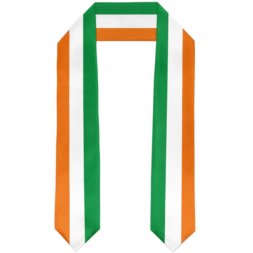 1631 Ireland Flag Graduation Stole Satin Sash Scarf for Study Aboard
